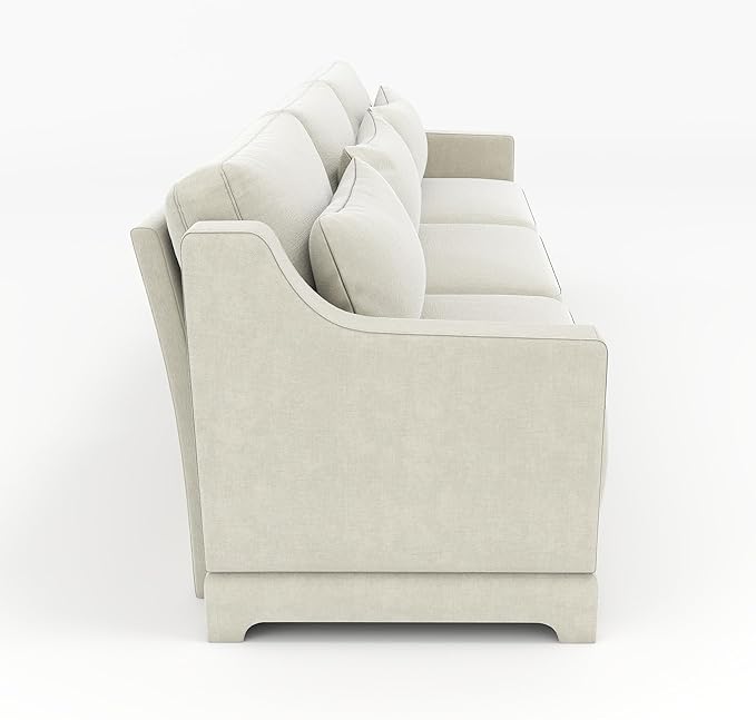 Ball & Cast 105.9” Modular Sectional Sofa, Comfy Cloud Couch with Lumbar Pillows, Deep Seat Chenille Modular Sofa, Sectional Couches for Living Room, Bedroom and Apartment, Beige