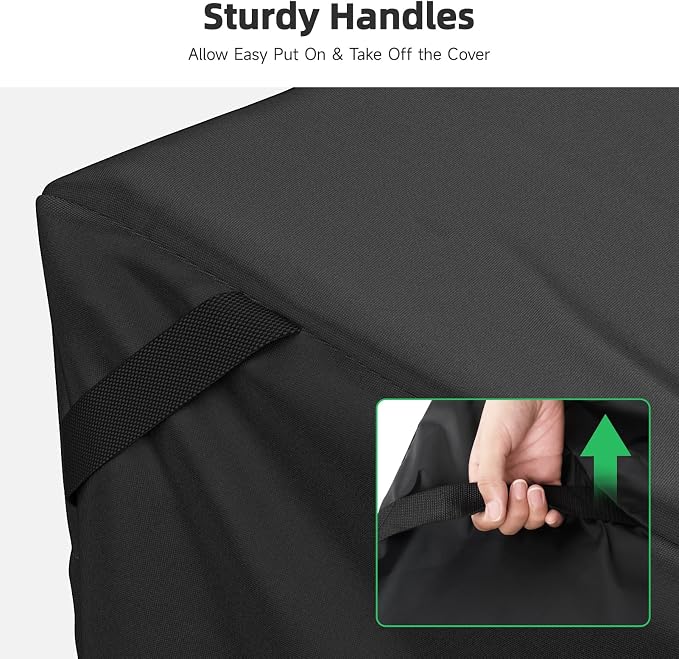 MR.COVER 3-Seater Outdoor Couch Cover, Patio Furniture Covers Waterproof, Fits up to 88W x 40D x 35H inches, with Air Vent and Handles, Black - Image 6