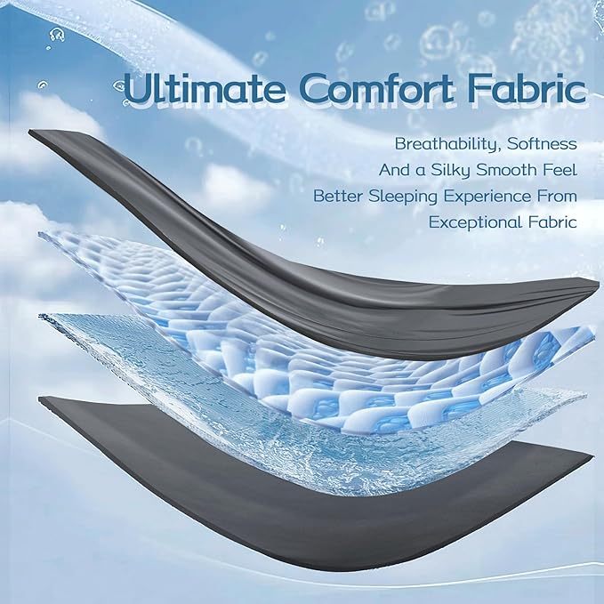 Queen Cooling Comforter with Tencel™ Fill for Hot Sleepers & Night Sweats - Lightweight, Breathable,Double-Sided Cold Blanket All Season Thin Bedding (Grey, Full/Queen 90"x 90")