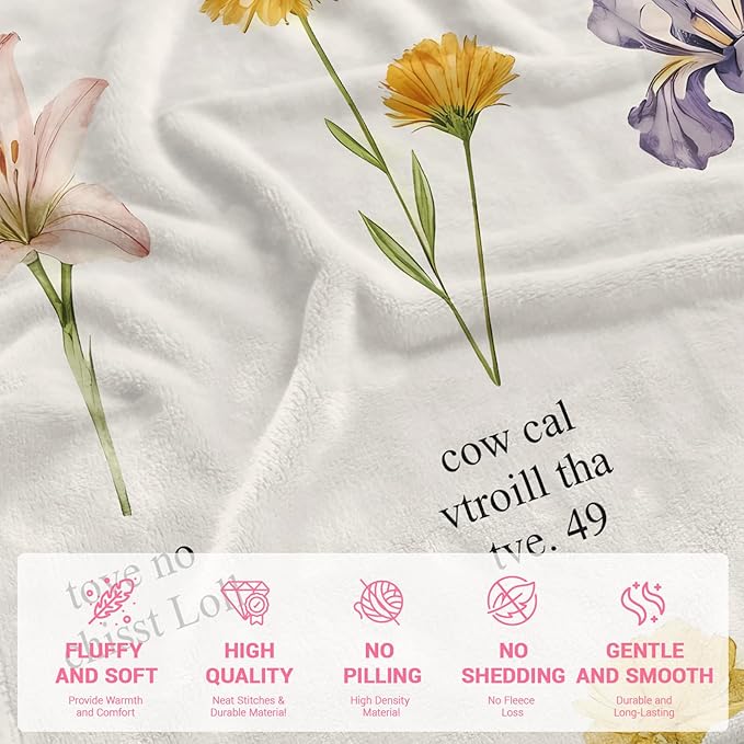 COMFAR Christian Gifts for Women Faith, Inspirational/Religious/Spiritual Gifts for Adults, Soft Throw Blankets for Women/Men, Personalized Blankets for Adults 40"x 50"
