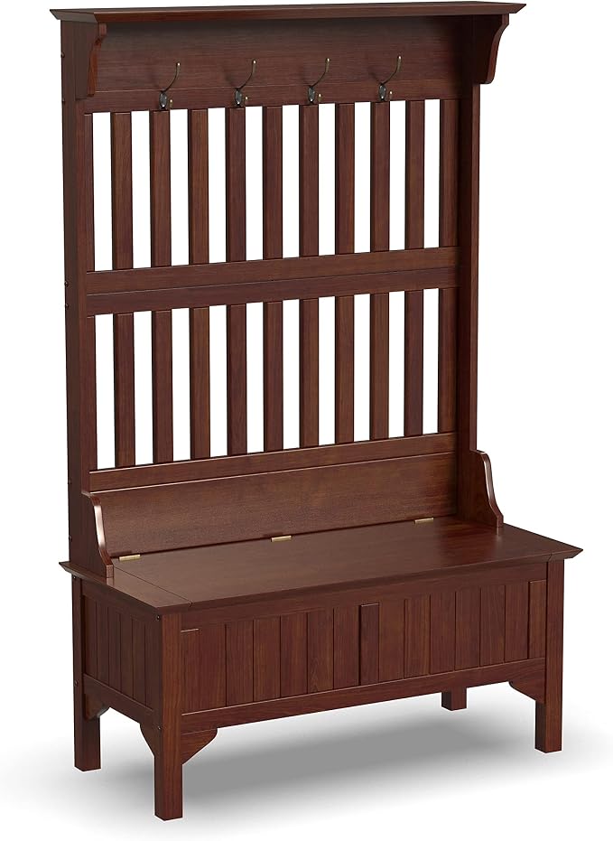 Homestyles General Line Cherry Hall Tree with Bench by homestyles