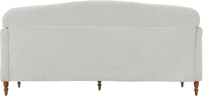 Christopher Knight Home Sola 77.5'' Modern Chenille Upholstered Loveseat Sofa with Rolled Armrest and Rubberwood Frame, 2-Seater Home Sofa Living Room, Comfy Couch for Hotel/Apartment, Light Grey