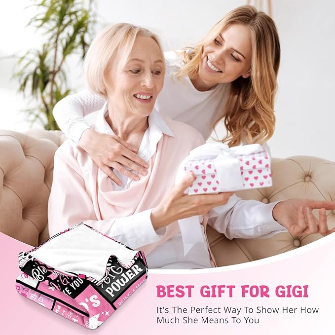 Gigi Gifts for Grandma - World's Best Gigi Ever Gifts on Christmas Mothers Day Birthday - Birthday Gift for Grandma from Grandkids Unique - Gigis Life Blanket 60"x80"