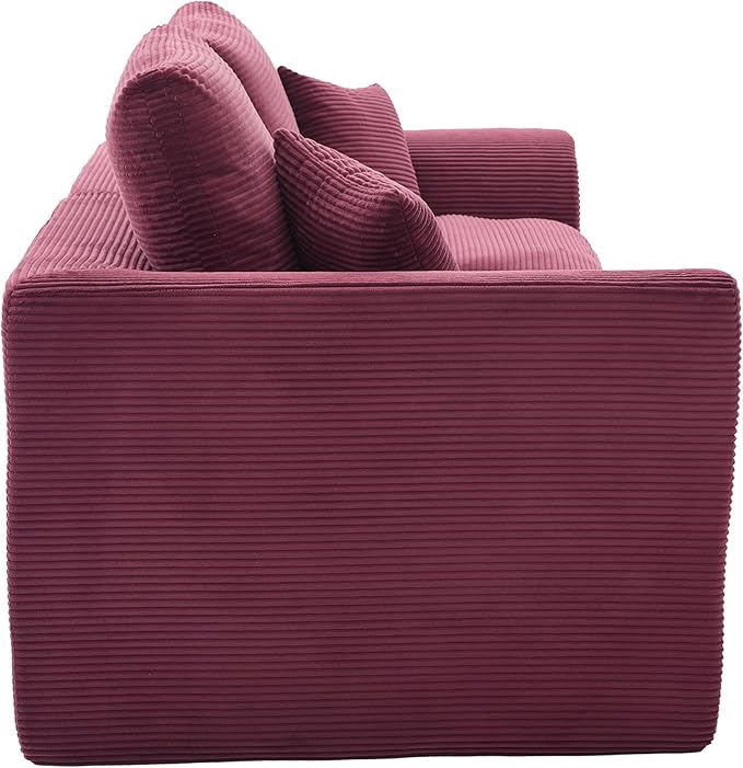 80.3" Cloud Loveseat Boneless Sofas for Living Room, 2 Seaters Modular Foam Cloud Sofa Couches, 2 Seat Compression Foam Couch with Toss Pillows, No Assembly Required