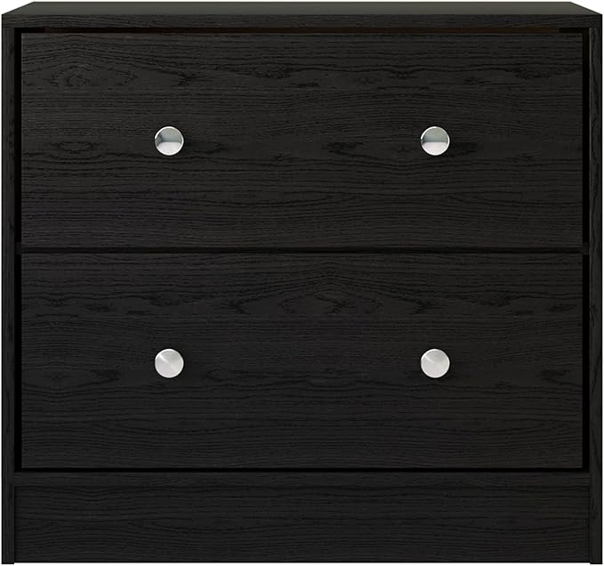 HOME DESIGN Altoona 3-Piece Bedroom Set with Dresser and Two Nightstands, Black