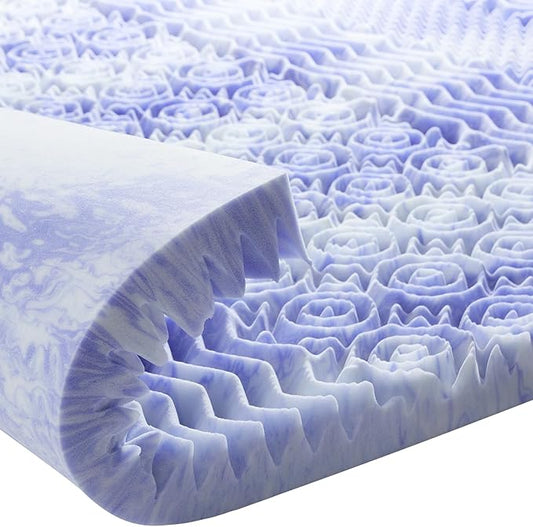 Dreamsmith 4 Inch Mattress Topper 7-Zone Memory Foam Mattress Topper Pressure Relief Soft Mattress Pad, Made with CertiPUR-US® Certified Foam, Queen Size Bed
