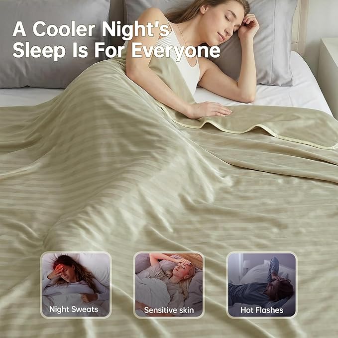 Guohaoi Cooling Blankets for Hot Sleepers,Arc-Chill Q-Max >0.5 Cool Fiber,100% Oeko-Tex Certified,Twin Full Size Lightweight Summer Cool Blanket for Travel/Outdoor Ultra Cold Breathable,60''x90''