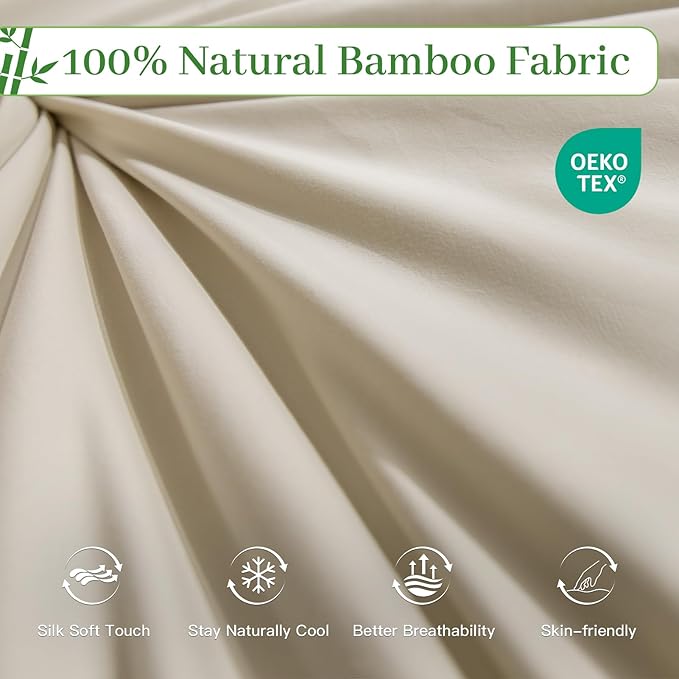 NEXHOME PRO 100% Viscose Derived from Bamboo Comforter Twin Size - Cooling & Moisture-Wicking Bedding Blanket - All Season Lightweight Design - Natural Organic Twin Duvet Insert