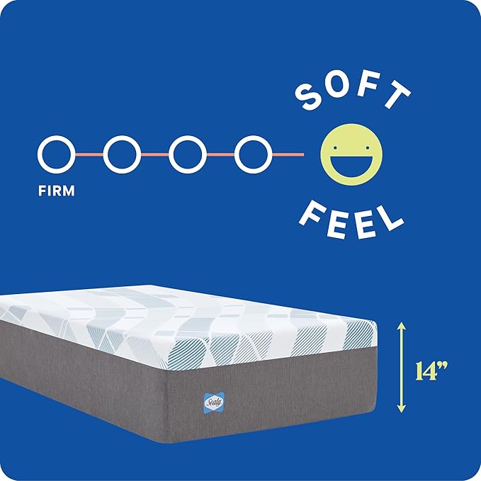 Sealy Dreamlife 14” Foam Mattress-in-a-Box, Twin, SealyComfort Gel Memory Foam, SealySupport Transition Foam, Machine Washable Cover
