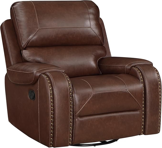 Lexicon Monet 3-Piece Manual Reclining Living Room Sofa Set, Brown
