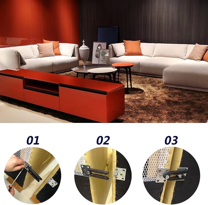 Sectional Couch Connector, 2 X Metal Sofa Joint Alligator Style Sectional Couch Connector