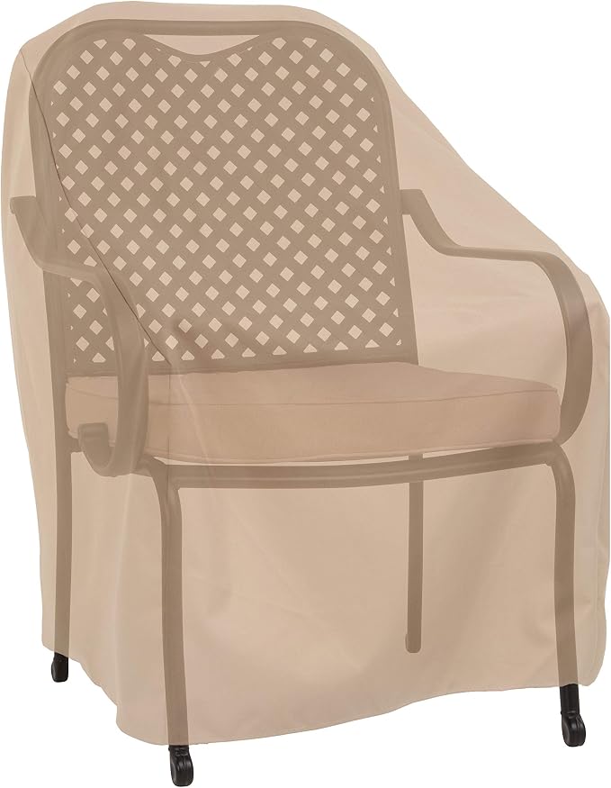 Modern Leisure Basics Patio Chair Cover - Weather-Resistant Fabric - Furniture Protection Perfect for Patio, Deck, and Porch - 27" L x 34" W x 31" H - Khaki - Image 12