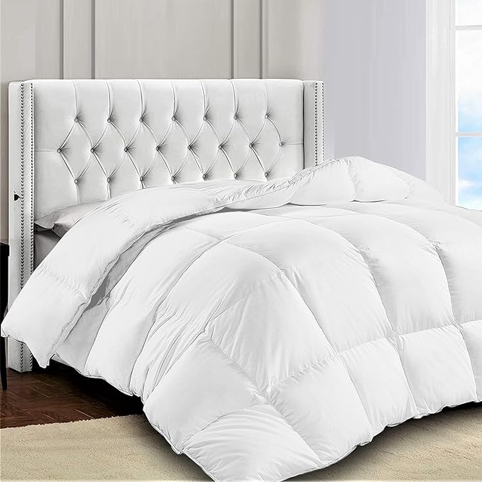 LUX Décor Twin Comforter – 92x68 Ultra-Soft Down Alternative Duvet Insert with Corner Tabs & Box Stitching, Hotel Quality Plush Microfiber Bedding, Oeko-TEX Certified - White