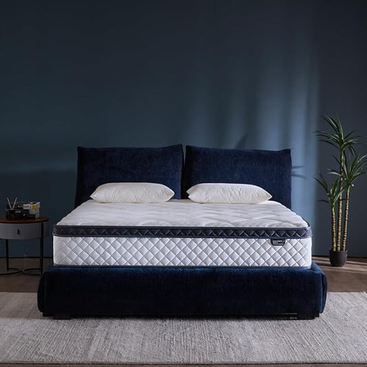 King Size Mattress,12 Inch Hybrid Mattress Individual Pocket Spring Multilayer Hybrid In A Box,Ergonomic,Medium Firm Support Motion Isolation,Sleep And Pain Relief Certipur-US (12 Inch, King)