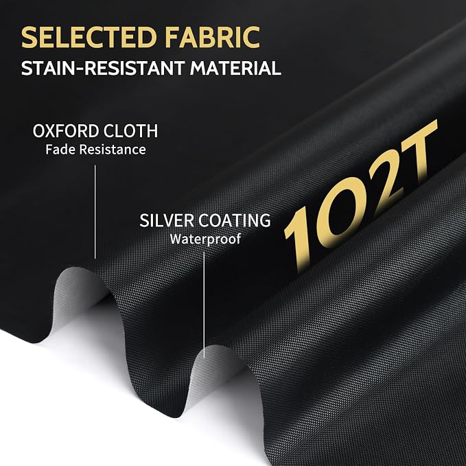 COSFLY Outdoor Patio Sofa Covers Waterproof, Heavy-Duty UV-Resistant Furniture Covers, Adjustable Fit with Buckle Straps, Fits 3-Seater Sofa up to 76"W x 32.5"D x 33"H ( Black) - Image 4