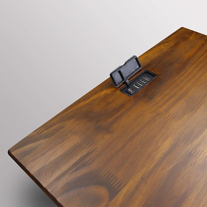 Casual Home Owl Night Stand with USB Port Charging Station and Drawer, 17.5"W x 14.25"D x 24.5"H, Warm Brown - Image 12