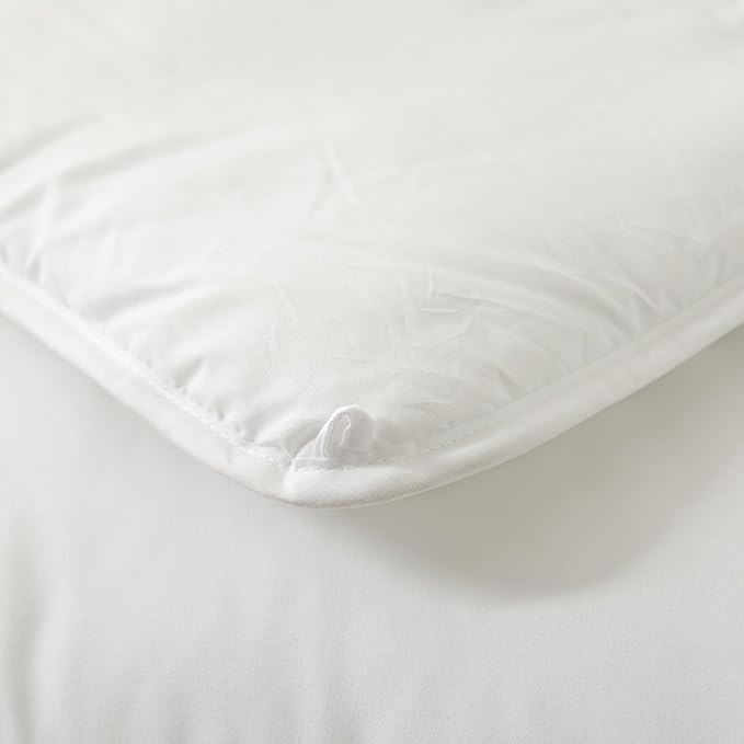 Dorrin Nessin Down Alternative Comforter Super King Size 120x120 All Season Duvet Insert, Ultra Soft Double Brushed Microfiber Quilt Cover, Classic Box Stitched with Corner Tabs, White Color