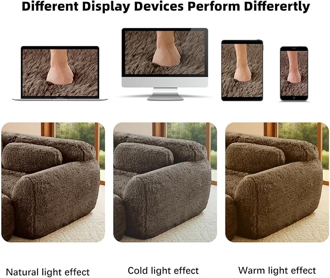 114.7" Modular Boneless Sofa, Modern Sectional Couch, U-Shape Boneless Couch for Living Room Apartments Bedroom, 32D High Density Sponge Lounge Sofa, No Assembly Required, Chocolate