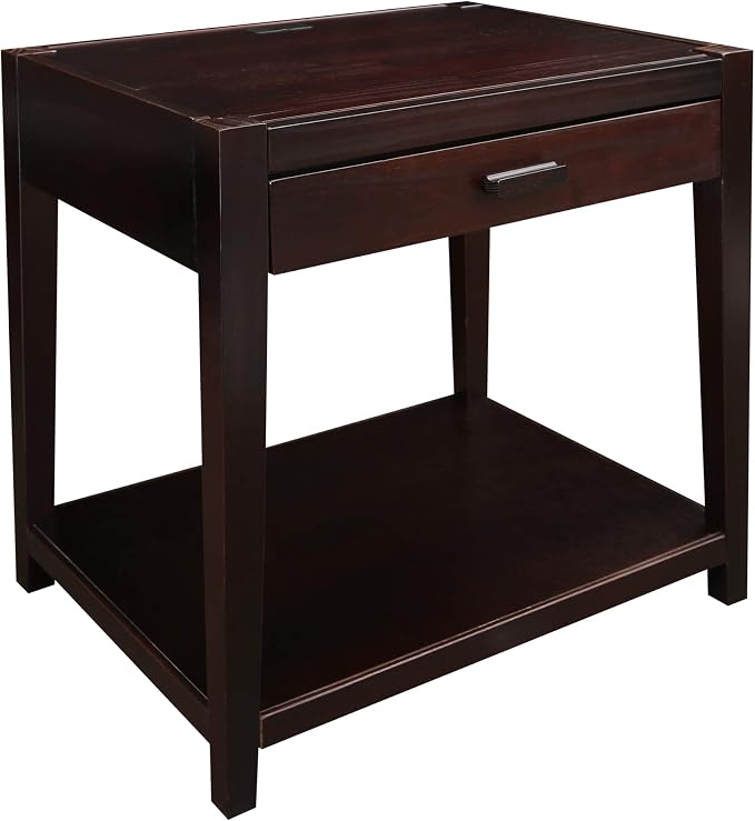 Casual Home Notre Dame Nightstand with USB Ports-Espresso, 18.75 in x 24 in x 26 in (D x W x H) by CasualHome