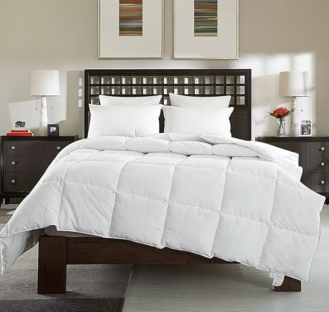 Cheer Collection Down Alternative Comforter - Soft, Fluffy, and Warm King Size Comforter, Hypoallergenic Duvet Insert, Lightweight Bedding Comforter for All-Season Use, Gray
