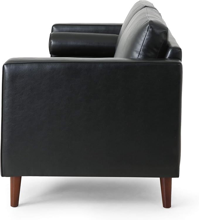 Christopher Knight Home Malinta Sofas, Midnight Black + Espresso