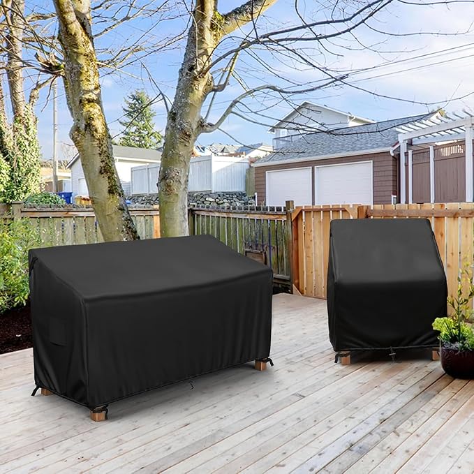 MR.COVER 3-Seater Outdoor Couch Cover Waterproof, Patio Furniture Cover for Sofa, Heavy Duty Outdoor Sofa Covers, Polyester & Double-Stitched Seams, Fits up to 90" W x 37" D x 35" H, Classic Black - Image 7