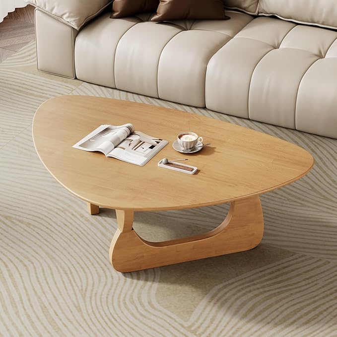 Mid Century Modern Coffee Table - Wooden Coffee Table for Living Room,Center Table Suitable for Bedroom Living Room Reception Office Tables (Wood, Medium 39.5 * 27 * 16in)