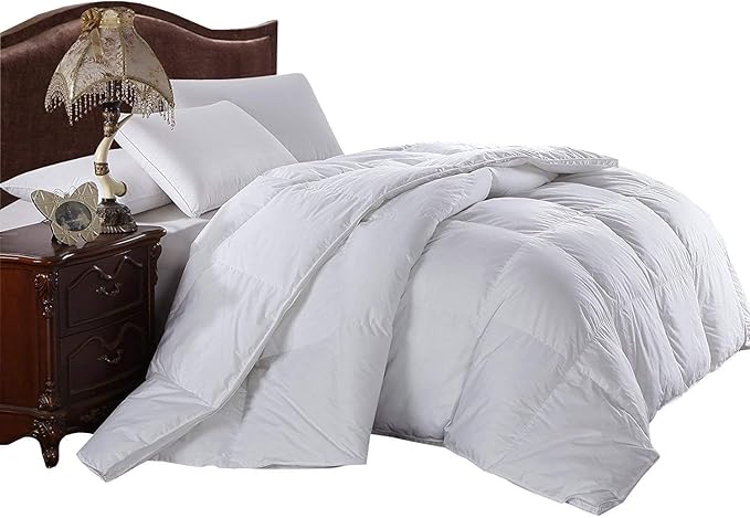 Royal Hotel Bedding 300 Thread Count Twin-Extra-Long Size Down-Alternative Comforter, Overfilled Duvet Insert 100% Cotton Shell - 100% Alternative-Fill, 750FP - White Solid, Twin XL