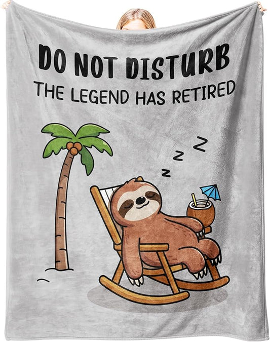 Retirement Gifts for Men 2026, Soft Flannel Retirement Blanket, Funny Retired Gifts for Men, Retirement Gift for Dad Grandpa Uncle - 50’’ x 60’’