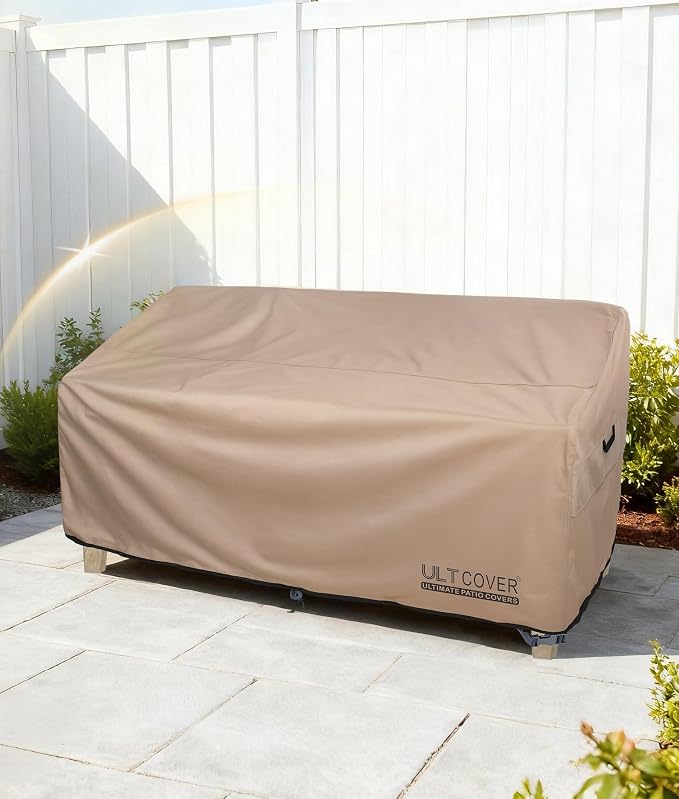 ULTCOVER Waterproof Outdoor Deep Seat Sofa Bench Cover 62W x 40D x 35H inch Patio Furniture Loveseat Cover - Image 7