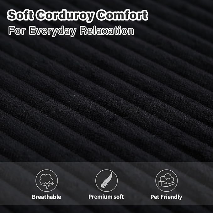 Folding Sofa Bed with Pillow, Convertible Sleeper Chair, Comfy Floor Futon Couch Mattress Lounge Sofa for Adults Portable Fold Out Chair Bed for Living Room Bedroom, Single, Black