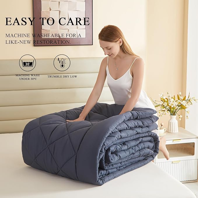 132x120 Alaskan King Comforter, Extra Large King Size Comforter Oversized, All Season Soft Lightweight Quilt Down Alternative Duvet Insert with 8 Corner Tabs(120x132, Grey)