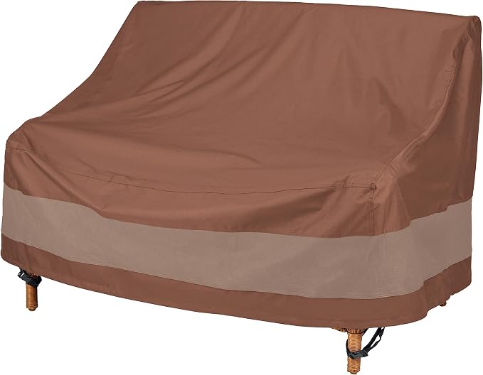 DUCKCOVERS ULV623835 Ultimate Patio Loveseat Cover, 62 "W x 38" D x 35" H, Mocha Cappuccino, Patio Furniture Covers by DuckCovers