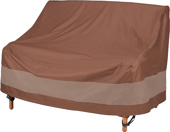 DUCKCOVERS Ultimate Waterproof Patio Loveseat Cover, Durable Outdoor Sofa Cover, Heavy Duty Lawn Patio Furniture Covers with Attachment Strap, 70W x 38D x 35H inch, Patio Furniture Covers by DuckCovers