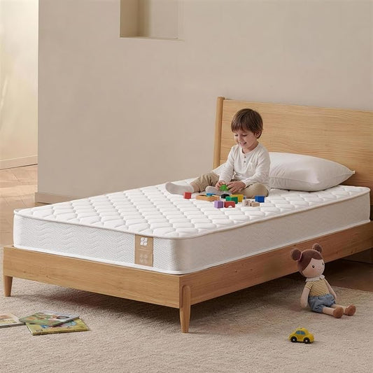 Profus 6 Inch Twin Mattress with Bonnell Spring, Twin Mattress for Kids, Memory Foam Mattress for All Night Sleep & Pressure Relief, Certified Safe Foams & Fabric, Fiberglass Free Mattress in A Box