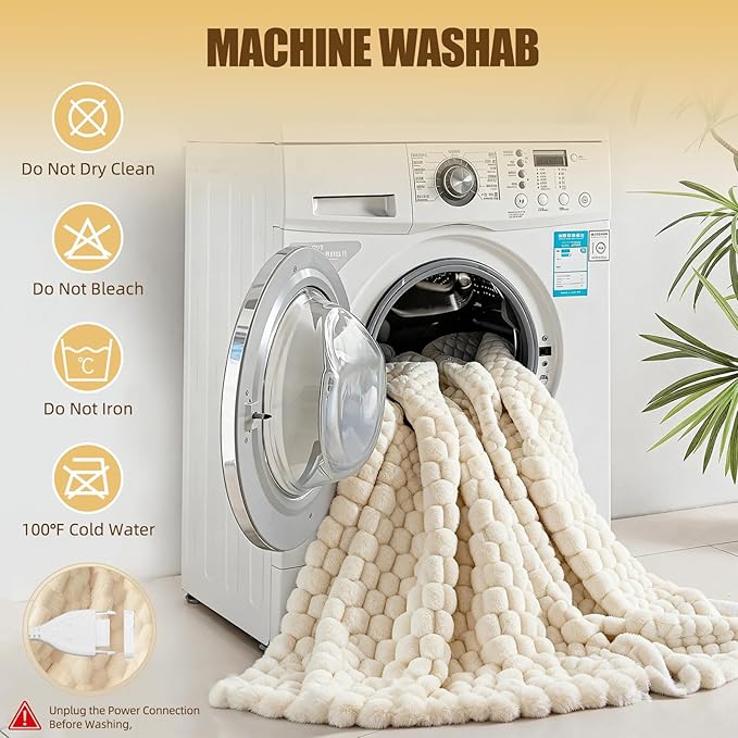Eastsora Heated Blanket Electric Blanket Heating, Dual Control Soft Ribbed Faux Fur Electric Blanket with 12 Heat Levels 12H Timer ETL FCC Certified Machine Washable (White, King | 90" x 100")