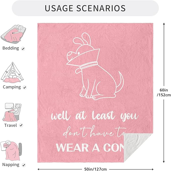 Get Well Gifts for Women, Get Well Soon Gifts for Women After Surgery, Feel Better/Recovery After Surgery Gift Throw Blanket 60" x 50"