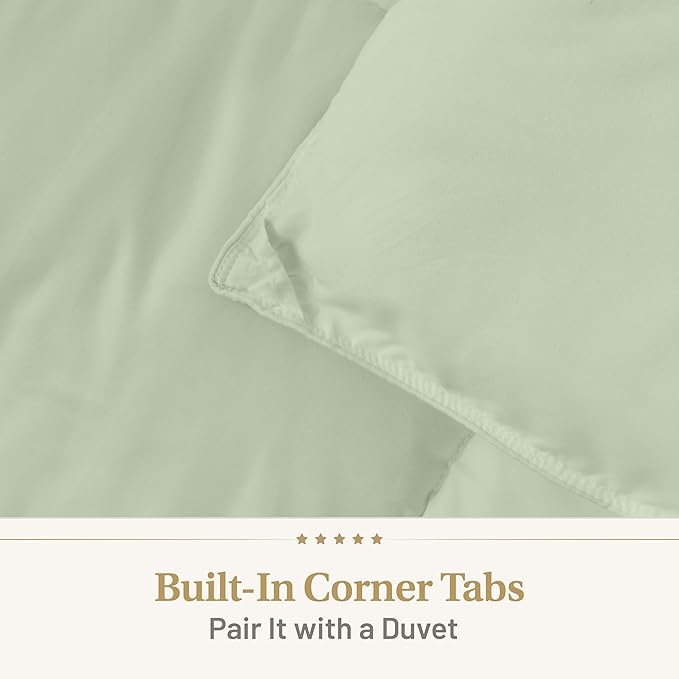 Down Alternative Comforter Twin Size - Green Comforter Fluffy All Season Winter - Luxury Breathable Light Green Comforter - Twin Sage Green 68x86 inches