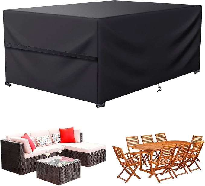 Patio Furniture Cover ,Waterproof Outdoor Sectional Couch Set Covers ,General Purpose, Outside Table and Chair Covers,Rectangular Heavy Duty Weatherproof 78"Lx62"Wx32"H by LCGOD