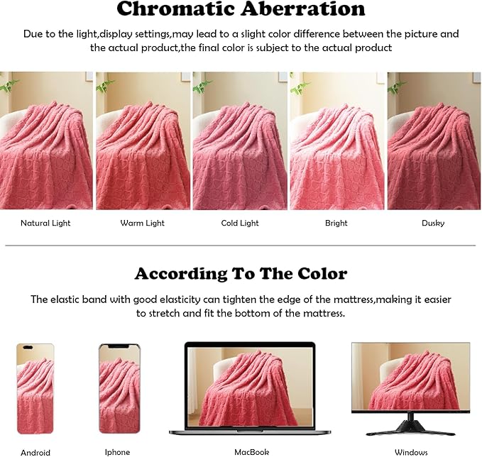 NEWCOSPLAY Super Soft Queen Blanket Coral Pink Love Premium Silky Flannel Fleece 3D Heart Checkered Lightweight Bed Blanket All Season Use (Coral Pink Love, Queen(90"x90"))