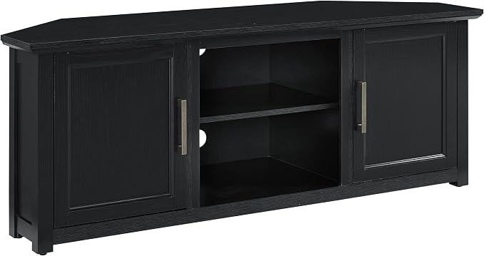 Crosley Furniture Camden Corner TV Stand for 65+ inch TVs, Entertainment Center with Storage Shelves, Black by CrosleyFurniture