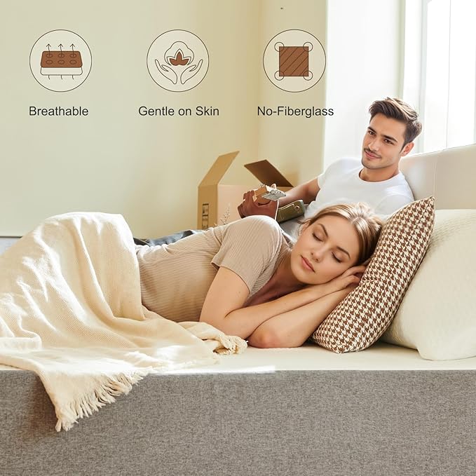 Twin Mattress,8 Inch No Fiberglass Gel Memory Foam Twin Size Mattress in a Box,Pressure Relief with Medium Firm Support,75" X 39" X 8",Medium Firm,Grey