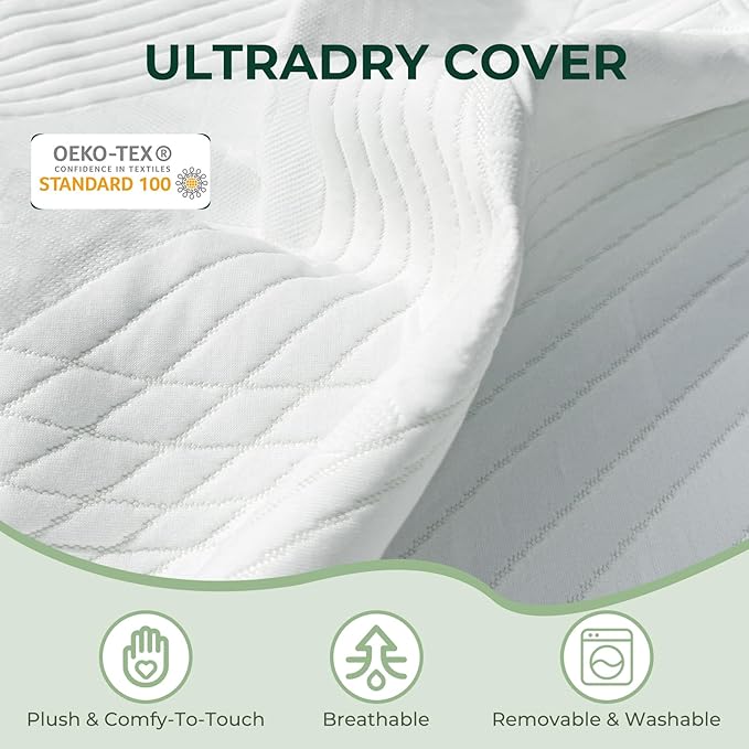 3 Inch Twin Size Firm Mattress Topper, Extra Firm Memory Foam Bed Topper for Pain Relief, Cooling Gel-Infused & Removable Cover, CertiPUR-US & Oeko-Tex Certified