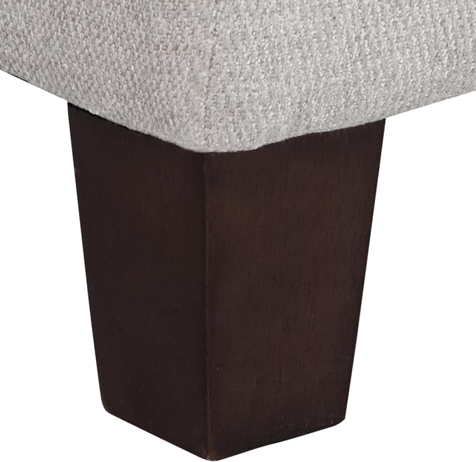 Homepop Home Decor | Tufted Ainsley Button Storage Ottoman Bench with Hinged Lid | Ottoman Bench with Storage for Living Room & Bedroom, Grey - Image 9