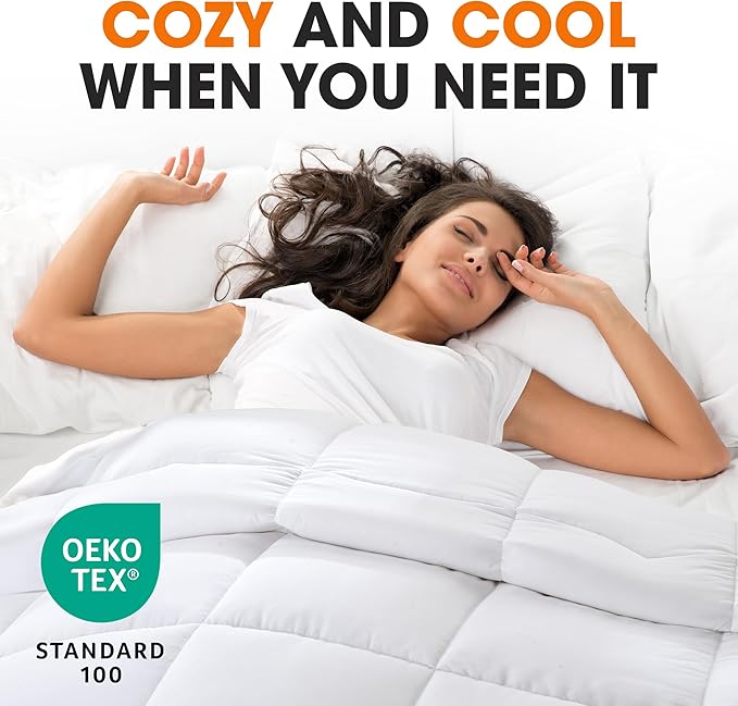 Cheer Collection Duvet Insert-Down Alternative Comforter, Ultra Plush Goose Down Alternative Comforter Full Size, Premium Bedding for Luxurious Comfort, Machine Washable