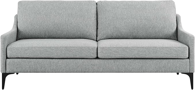 Modway EEI-6019-LGR Corland Upholstered Fabric Sofa, Light Gray