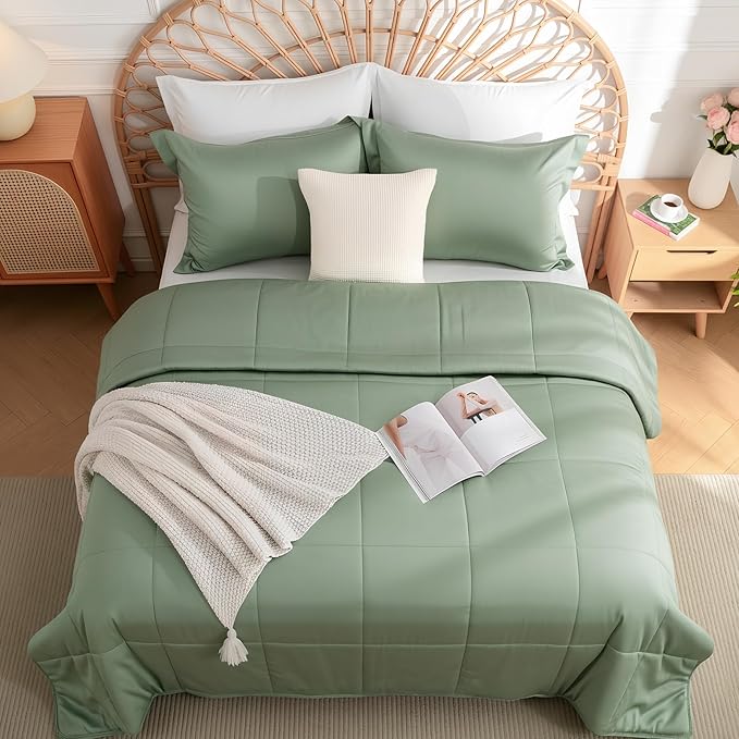 NEXHOME PRO 100% Viscose from Bamboo Comforter Queen Size - Ultra-Soft, Breathable, Lightweight All-Season & Summer Duvet Insert, Natural Temperature Regulating for Cooling Sleep