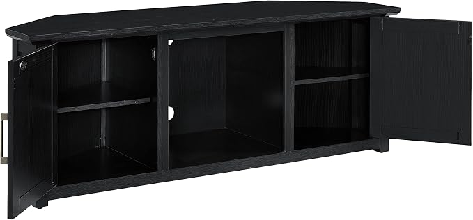 Crosley Furniture Camden Corner TV Stand for 65+ inch TVs, Entertainment Center with Storage Shelves, Black - Image 3