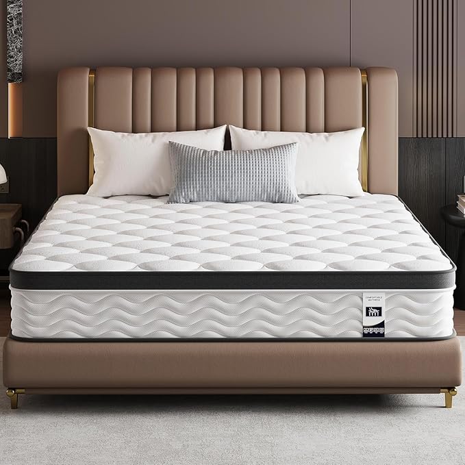 Full Size Mattress,12 Inch Full Mattress,Memory Foam Hybrid Mattresses for Back Pain Relief,Pressure Relief & Motion Isolation,CertiPUR-US Certified,Medium Firm,54"x75"
