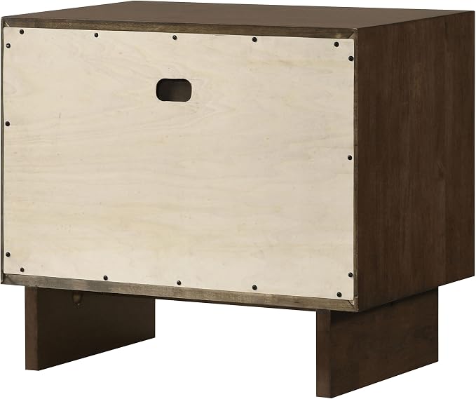 Coaster Home Furnishings Glenwood Transitional Wood 2-Drawer Bedroom Nightstand Bedside Table Organizer Unit Warm Brown 225012 - Image 9